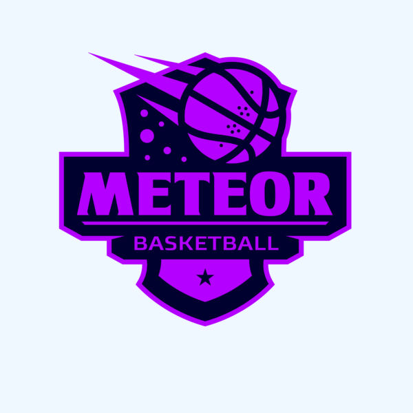 Meteor Basketball logo template Thumbnail
