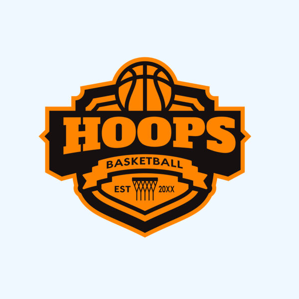 Hoops Basketball logo template 04 Thumbnail