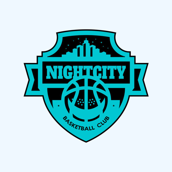 Night city Basketball club logo template Thumbnail