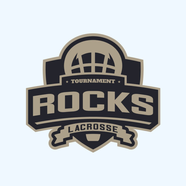 Rocks Tournament Lacrosse Logo Template Thumbnail
