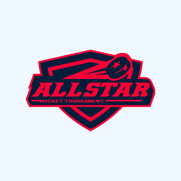 All Star Hockey Tournament logo template Thumbnail