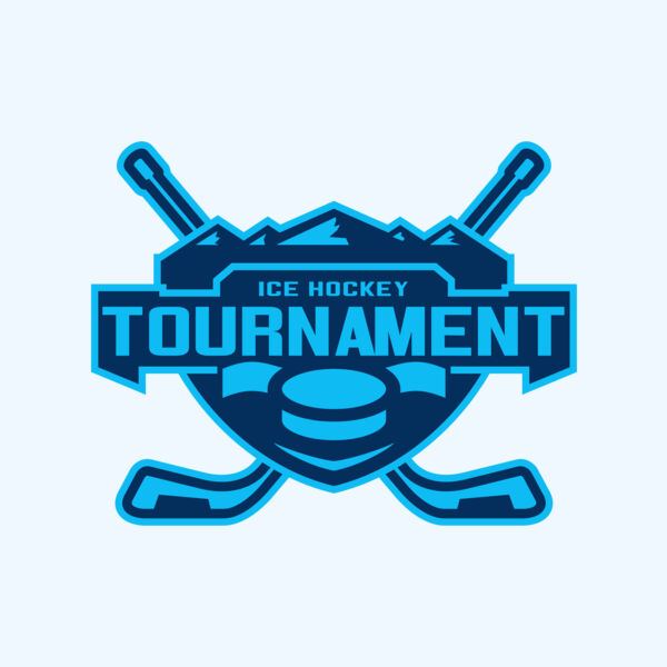 Tournament Ice Hockey logo template Thumbnail