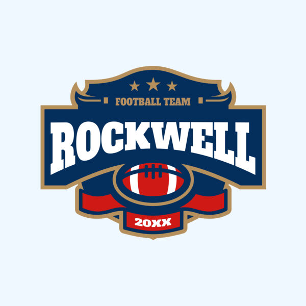 Rockwell Football team logo template Thumbnail