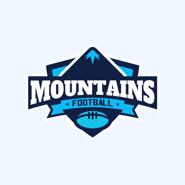Mountains Football logo template Thumbnail