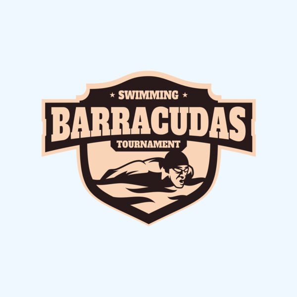 Barracudas Swimming Tournament logo template Thumbnail
