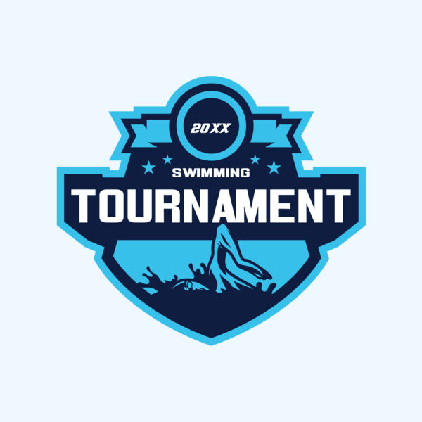 Swimming Tournament logo template Thumbnail
