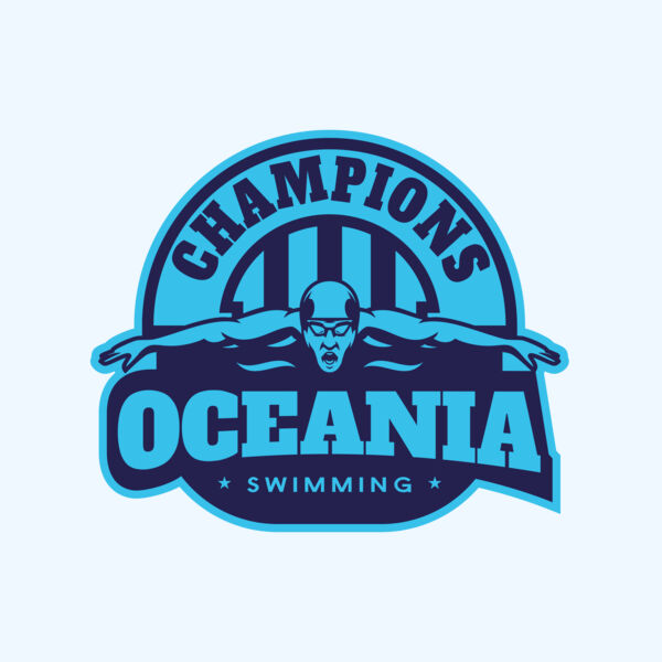 Oceania Champions Swimming logo template Thumbnail
