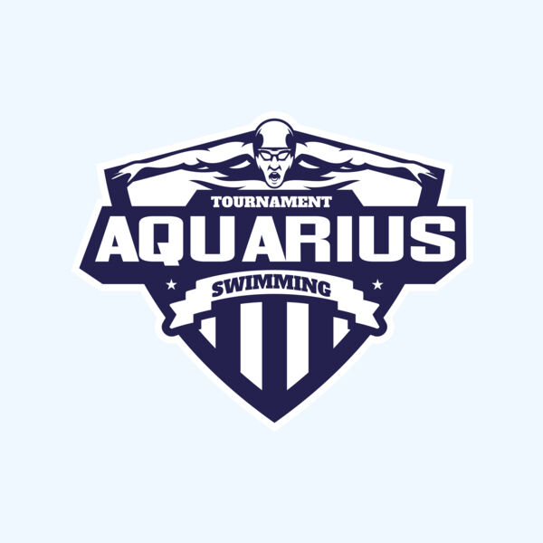 Aquarius Swimming Tournament logo template Thumbnail