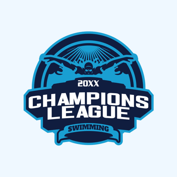 Champions League Swimming logo template Thumbnail
