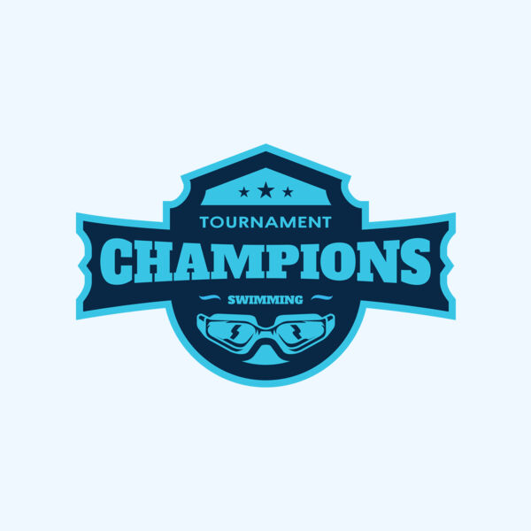 Champions Tournament Swimming logo template Thumbnail