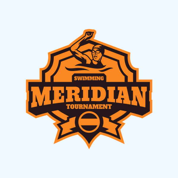 Meridian Tournament Swimming logo template Thumbnail