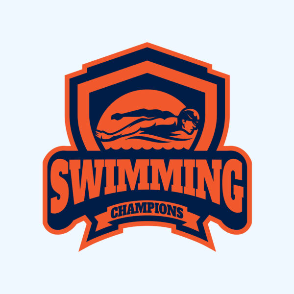 Swimming Champions logo template Thumbnail