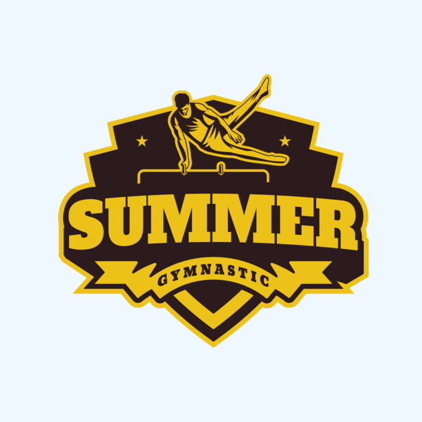 Summer Gymnastic logo template Thumbnail