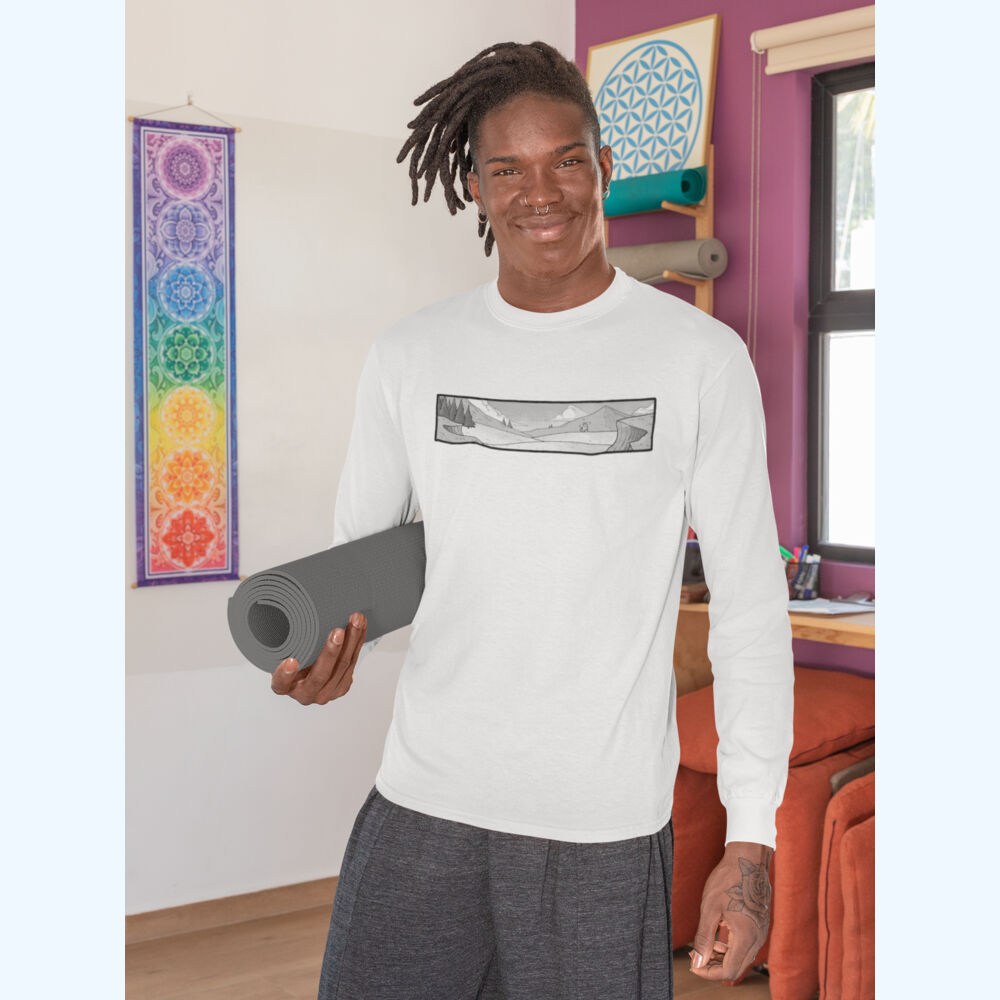 Mountain View B&W Long Sleeve T-Shirt (Standard) Thumbnail