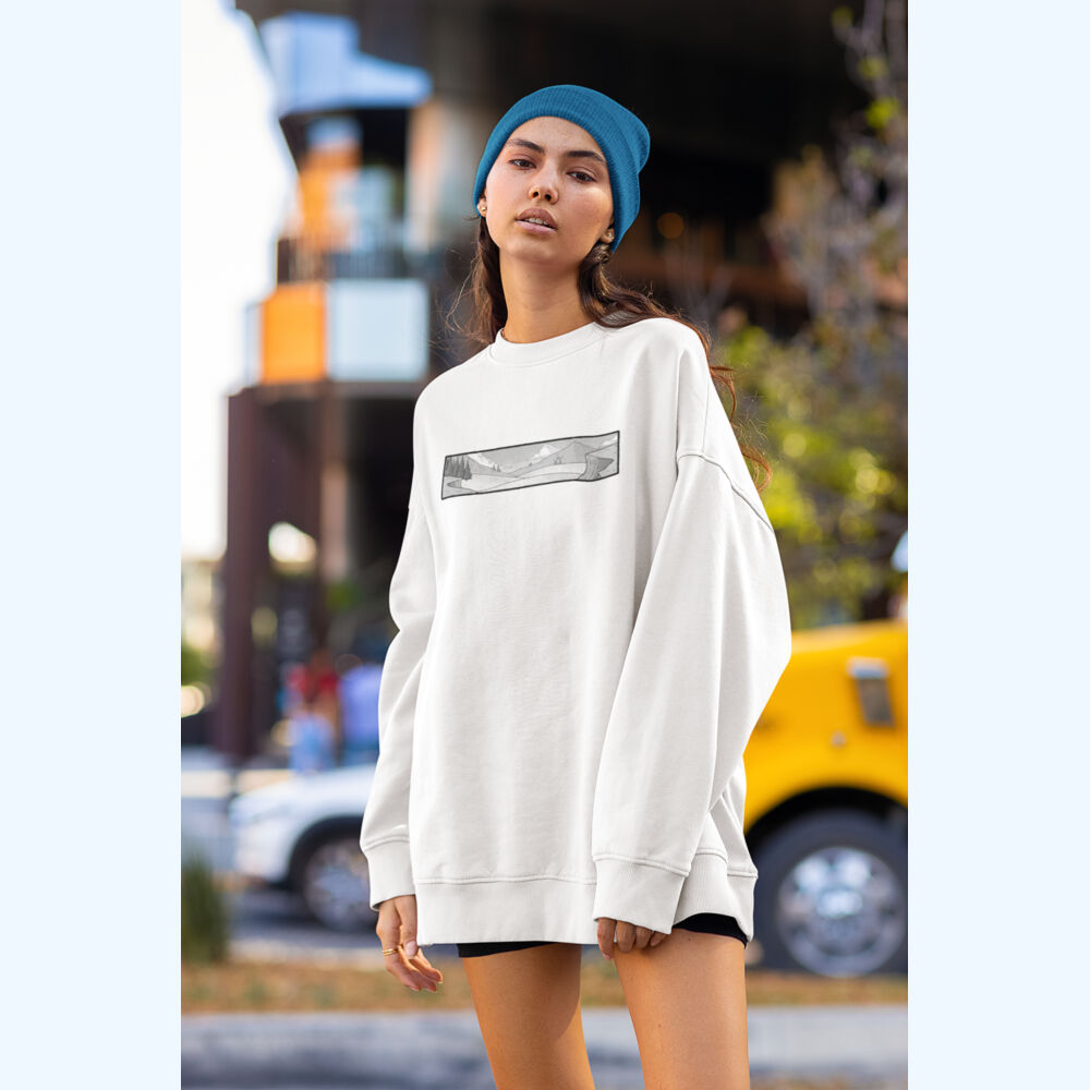 Mountain View B&W Sweatshirt (Premium) Thumbnail