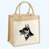 Cotton Pocket Jute Midi Tote Thumbnail