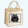 Cotton Pocket Jute Midi Tote Thumbnail