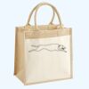 Cotton Pocket Jute Midi Tote Thumbnail