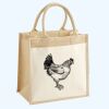Cotton Pocket Jute Midi Tote Thumbnail