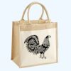 Cotton Pocket Jute Midi Tote Thumbnail