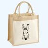 Cotton Pocket Jute Midi Tote Thumbnail
