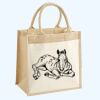 Cotton Pocket Jute Midi Tote Thumbnail