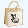 Cotton Pocket Jute Midi Tote Thumbnail