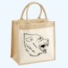 Cotton Pocket Jute Midi Tote Thumbnail