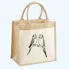 Cotton Pocket Jute Midi Tote Thumbnail