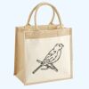 Cotton Pocket Jute Midi Tote Thumbnail
