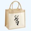 Cotton Pocket Jute Midi Tote Thumbnail
