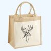 Cotton Pocket Jute Midi Tote Thumbnail