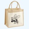 Cotton Pocket Jute Midi Tote Thumbnail