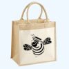 Cotton Pocket Jute Midi Tote Thumbnail