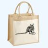 Cotton Pocket Jute Midi Tote Thumbnail