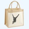 Cotton Pocket Jute Midi Tote Thumbnail
