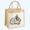 Cotton Pocket Jute Midi Tote Thumbnail