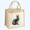 Cotton Pocket Jute Midi Tote Thumbnail