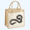 Cotton Pocket Jute Midi Tote Thumbnail