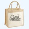 Cotton Pocket Jute Midi Tote Thumbnail