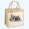 Cotton Pocket Jute Midi Tote Thumbnail