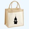 Cotton Pocket Jute Midi Tote Thumbnail