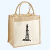 Cotton Pocket Jute Midi Tote Thumbnail