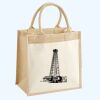 Cotton Pocket Jute Midi Tote Thumbnail