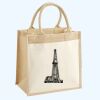 Cotton Pocket Jute Midi Tote Thumbnail