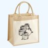 Cotton Pocket Jute Midi Tote Thumbnail