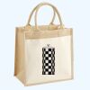 Cotton Pocket Jute Midi Tote Thumbnail