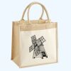 Cotton Pocket Jute Midi Tote Thumbnail