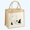 Cotton Pocket Jute Midi Tote Thumbnail