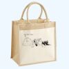 Cotton Pocket Jute Midi Tote Thumbnail